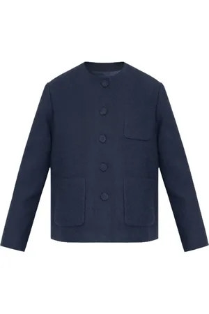 Gucci Stickade tröjor & koftor, Dam, S, Tweed, Marinblå tweedjacka