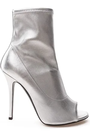 Giuseppe Zanotti Skor, Dam, 38 EU, Läder, Silverläderstövlar