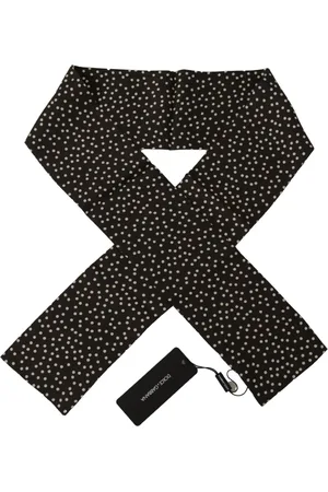 Dolce & Gabbana Accessoarer, Herr, ONE Size, Italienskt Sidens Polka-Dot Halsduk