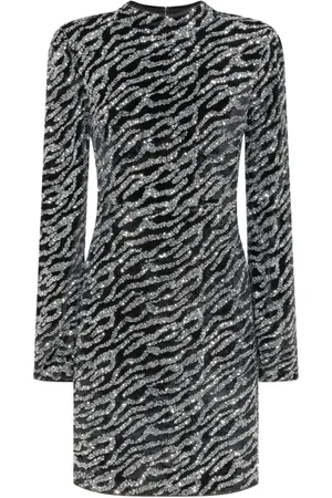 Guess Klänning, Dam, S, Polyester, Svart Paljett Mini Klänning