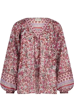Fabienne Chapot Blusar & Skjortor , Dam, S, Bomull, Blommig långärmad topp