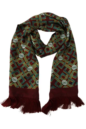 Dolce & Gabbana Accessoarer, Herr, ONE Size, Lyxig Multi-färgad Sidenscarf