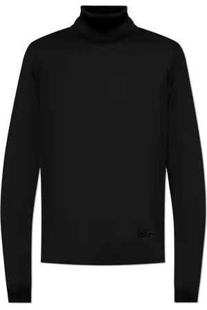 VERSACE Stickade tröjor & koftor, Herr, S, Bomull, Turtleneck med logotyp