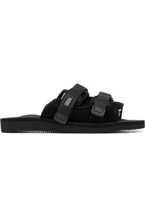 SUICOKE Skor, Dam, 38 EU, Läder, Svarta Läder Slides Sandaler