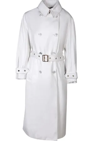 MOORER Kappa, Dam, S, Bomull, Elegant Grå Trenchcoat