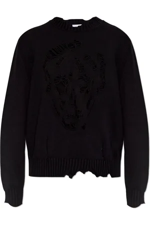 Alexander McQueen Stickade tröjor & koftor, Herr, M, Tröja med logotyp