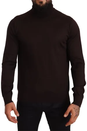 Dolce & Gabbana Stickade tröjor & koftor, Herr, L, Kashmir, Lyxig Kashmir Rullkrage Tröja