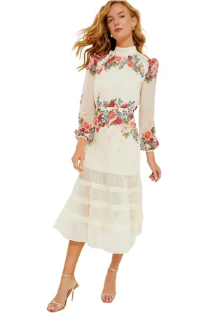 SALONI Klänning, Dam, M, Jardine Cream Jacqui C Klänning