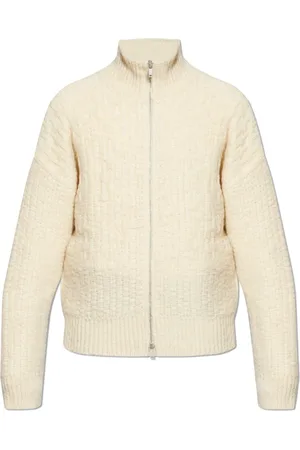 Jil Sander Stickade tröjor & koftor, Herr, L, Cardigan med ståkrage