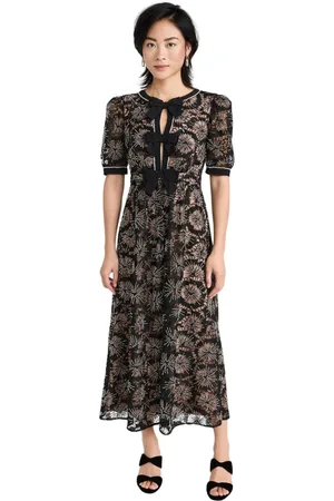 SALONI Klänning, Dam, S, Polyester, Jamie-C Blommig Tylklänning