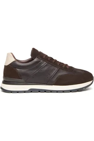 Nero Giardini Skor, Herr, 41 EU, Läder, Läder- och mockasneakers, mörkbrun