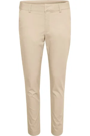 Kaffe Byxor, Dam, S, Chino Pant Feather Gray