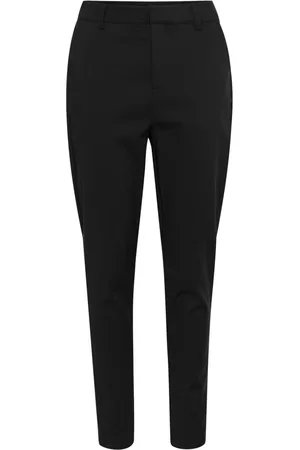 Kaffe Byxor, Dam, XL, Svart Djup Skinny Byxor