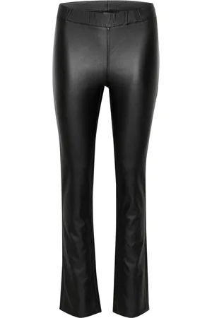 Kaffe Byxor, Dam, 2Xs, Flared Pants Svart Djup Slim-Fit