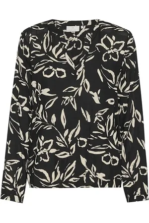 Kaffe Blusar & Skjortor , Dam, S, Abstrakt Målad Blus Top