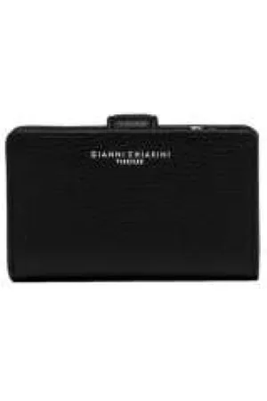 Gianni chiarini Accessoarer, unisex, ONE Size, Läder, Svart Hammare Läder Plånbok