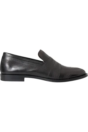 Dolce & Gabbana Skor, Herr, 39 EU, Läder, Svart Läder Loafer Klädsel Skor