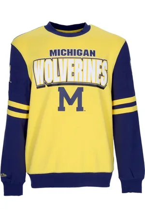 Mitchell & Ness Sweatshirts & Hoodies, Herr, L, Bomull, Michigan Wolverines Crewneck Sweatshirt