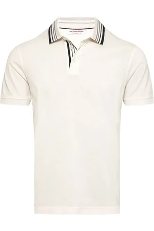 Orlebar Brown Topp, Herr, L, Klassisk Polo Skjorta i Vit Sand