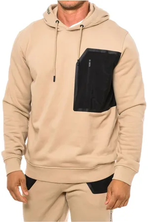 Karl Lagerfeld Sweatshirts & Hoodies, Herr, L, Bomull, Huvtröja med dragkedjeficka