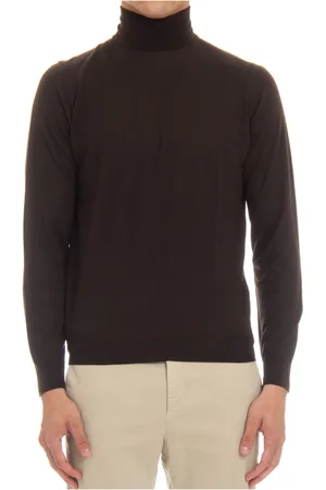 DRUMOHR Stickade tröjor & koftor, Herr, 2Xl, Brun Tröja Extrafin Ull Halsduk