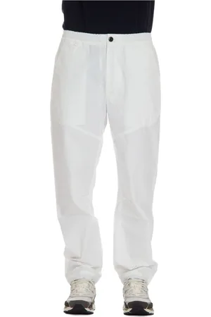 C.P. Company Byxor, Herr, M, Bomull, Vita Byxor med Elastisk Midja