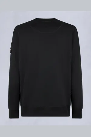 Moose Knuckles Sweatshirts & Hoodies, Herr, L, Svart Guld Crewneck Tröja