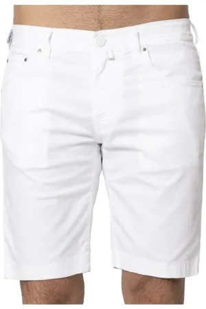 Jacob Cohen Shorts, Herr, W33, Bomull, Vita Bermuda Shorts