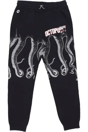 Octopus Byxor, Herr, L, Bomull, Svart Atletisk Sweatpants Lättvikts Träningsbyxor
