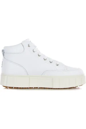 Fila Skor, Dam, 38 EU, Läder, Vit High-Top Snörsko