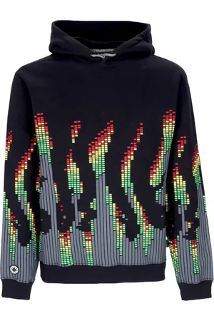 Octopus Sweatshirts & Hoodies, Herr, M, Bomull, Svart Sound Wave Hoodie med Logo