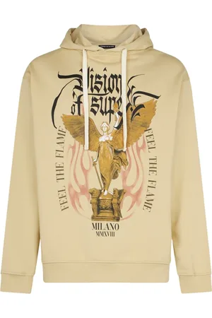 Vision Of Super Sweatshirts & Hoodies, Herr, S, Bomull, Gotiska Flammor Lättvikts Hoodie