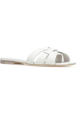 Saint Laurent Skor, Dam, 36 EU, Läder, Slides Sandaler Svart Läder