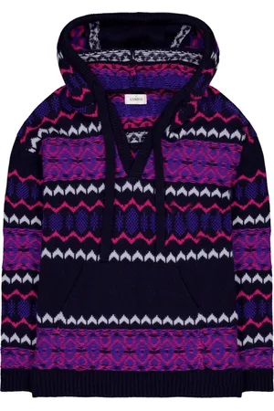 LANEUS Stickade tröjor & koftor, Herr, M, Huvtröja i Jacquard