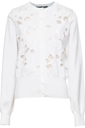 Dolce & Gabbana Stickade tröjor & koftor, Dam, S, Stilren Cardigan med Unik Design