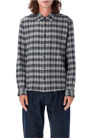 YMC YOU MUST CREATE Skjorta, Herr, L, Bomull, Rutig Skjorta Multi Aw24