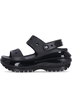 Crocs Skor, Dam, 39 EU, Svart Mega Crush Sandal med 61mm Klack