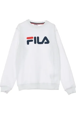 Fila Sweatshirts & Hoodies, Herr, L, Bomull, Vit Crewneck Sweatshirt Långärmad