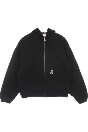 Obey Jacka, Herr, M, Bomull, Svart huva jacka bomullskanvas flanell