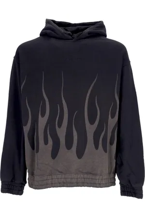 Vision Of Super Sweatshirts & Hoodies, Herr, M, Bomull, Svart Korrosive Flames Hoodie