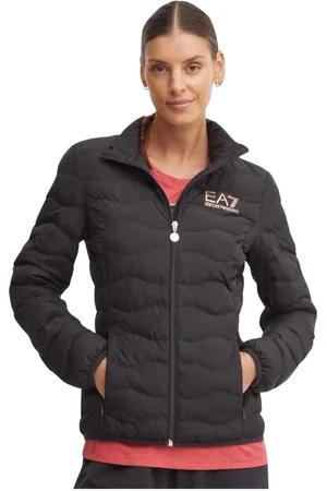 EA7 Jacka, Dam, L, Polyester, Lättvikts Svart Pufferjacka