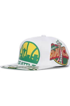Mitchell & Ness Accessoarer, unisex, ONE Size, Bomull, Seattle Supersonics Flat Skärm Keps