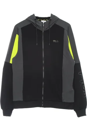 Fila Sweatshirts & Hoodies, Herr, S, Polyester, Huvjacka Svart Vår Stil