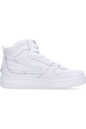 Fila Skor, Herr, 42 EU, Läder, Vit High-Top Sneaker Snörning