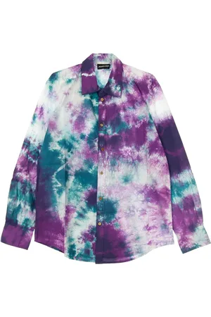 MAUNA KEA Skjorta, Herr, S, Bomull, Tie Dye Långärmad Skjorta Multifärgad