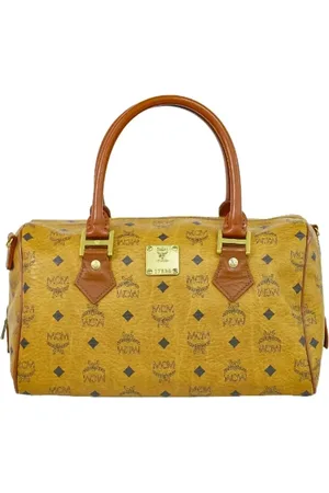 MCM Pre-owned, Dam, ONE Size, Pre-owned handväska i canvas