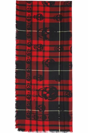 Alexander McQueen Accessoarer, Herr, ONE Size, Rött Halsduk Aw24