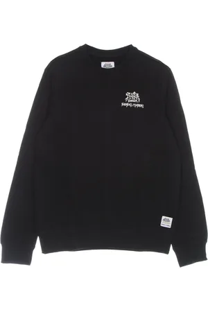 Element Sweatshirts & Hoodies, Herr, S, Bomull, Svart lättvikts Crewneck Sweatshirt med Dance Crew stil