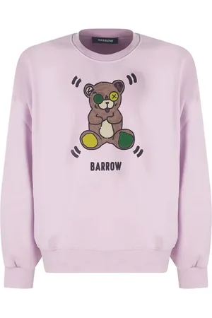 BARROW Sweatshirts & Hoodies, Herr, L, Bomull, Tröja med logotryck och drop axlar