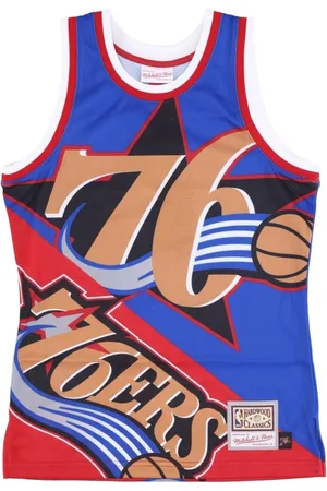 Mitchell & Ness Sport, Herr, L, Polyester, NBA Big Face Tank Top Blå